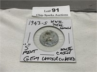 1943S GEM UNC WWII Steel Lincoln