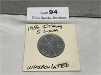 Italy 5 Lira 1956 UNC Coin