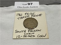 Three Pence Figu South Pacific 12 Sided Coin