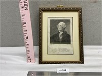 Vintage Framed George Washington Small Poster