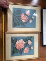 Vintage painted roses photos