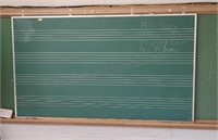 Music chalkboard. 72×42. Buyer must bring tools