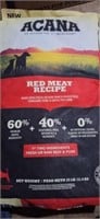 25lb bag of acana red meat recipe dry dogfood