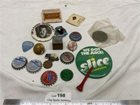 Vintage Buttons, Pins etc