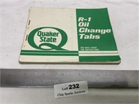 Vintage Quaker State Motor Oil Charge Tabs
