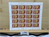 Chinese New Year Sheet of Unused US Postage Stamps