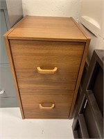 Faux Wood 2-Drawer Filing Cabinet