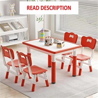 $108  Kids Table & Chair  31.5'Lx23.6'W  Red