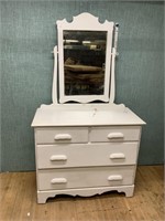 White Dresser W/ Mirror