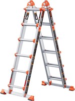22ft Anti-Slip Ladder  330 lbs  Silver