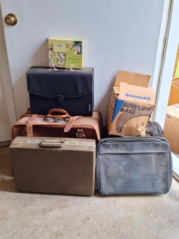 Vintage Suitcase, Bowling Balls, Electric Scissors