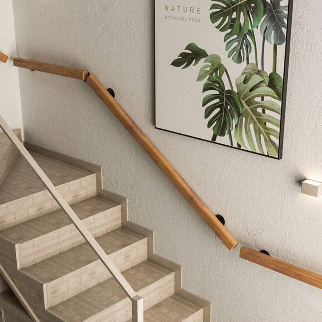 4ft Non-Slip Pine Handrails for Indoor Stairs