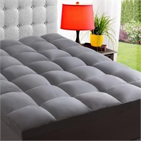 ELEMUSE Twin Grey Mattress Topper  Extra Thick