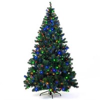 Costway 7.5Ft Pre-Lit Christmas Tree Hinged 550 Mu