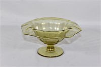 Vtg Fostoria (?) Yellow Footed Candy Dish