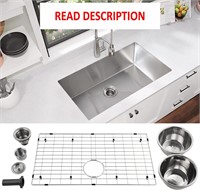 $200  32 Inch Kitchen Sink - 16 Gauge  Single Bowl