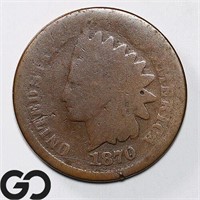 1870 Indian Head Cent, AG Bid: 30