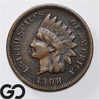 1908-S Indian Head Cent, KEY DATE, Fine Bid: 100