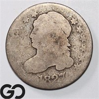 1827 Capped Bust Dime, Pointed Top 1, AG Bid: 45