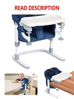 Foldable Travel High Chair  Adjustable  Blue
