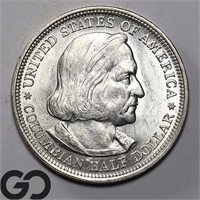 1893 Columbian Commemorative 50c, BU Bid: 55