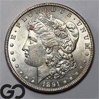 1891-S Morgan Silver Dollar, Unc Bid: 105