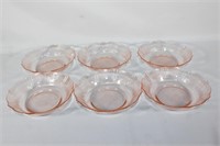 Patrician-Pink by Federal Glass small desert bowls