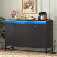 Aheaplus Sideboard Buffet Cabinet with Power Outl