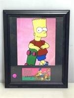 Bart Simpson autographed picture