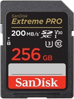 SanDisk 256GB Extreme PRO SDXC - Gray/Black