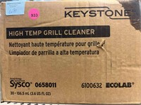 Keystone high temp grill cleaner. Ecolab, sysco.