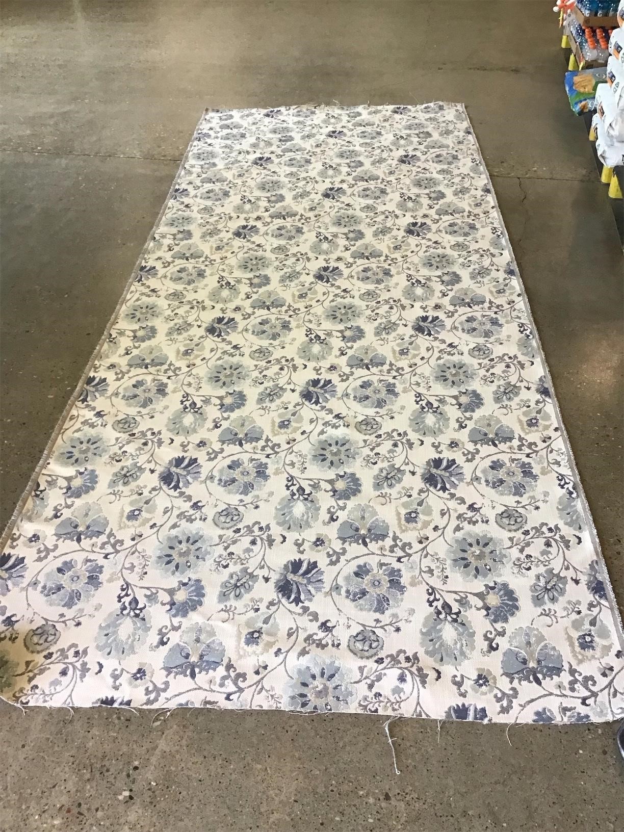 Blue Floral Fabric 12x5
