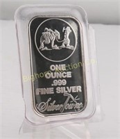 One Troy Ounce .999 Fine Silver Bar Silver Towne