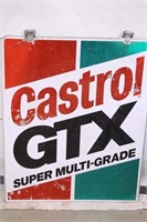 30" Castrol GTX Metal Hanging Double Sided Sign