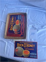Box of 40 Rock-O-Honey Cantaloupes Labels