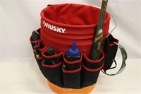 Husky Bucket Tool Bag, With Tools Lot