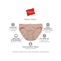 SZ 6 Hanes Women Brief Underwear 5pk AZ3