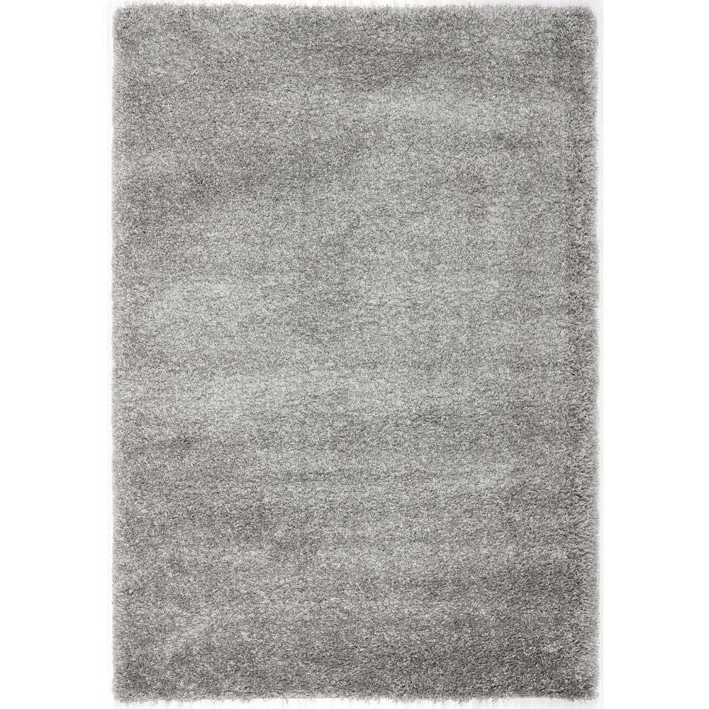 CA Shag Silver 7x10ft Solid Area Rug