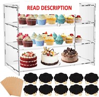 $80  3 Tier Acrylic Display Case  15x10x15 Inches