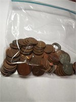 Approx. 50 Plus Bag Of Wheat Pennies