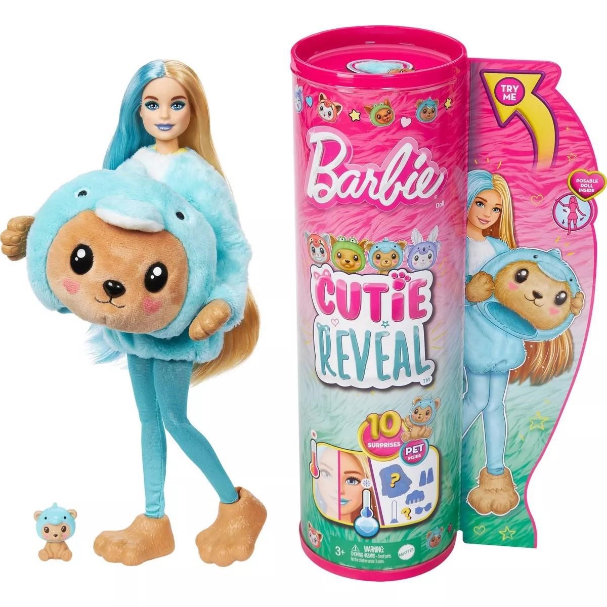 Barbie Cutie Reveal Doll Teddy Bear As Dolphin A98