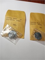 1943 & 1943 D Steel Pennies Mint Uncirculated