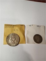 1955 Franklin Half & 1893 Quarter