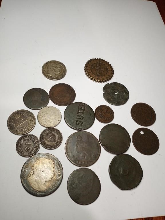 Antique Coins Including Silver