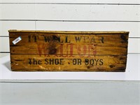 Vintage Walton Shoes Shipping Crate