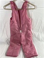 Pink Girls’ Snow Overalls, Size L/6x