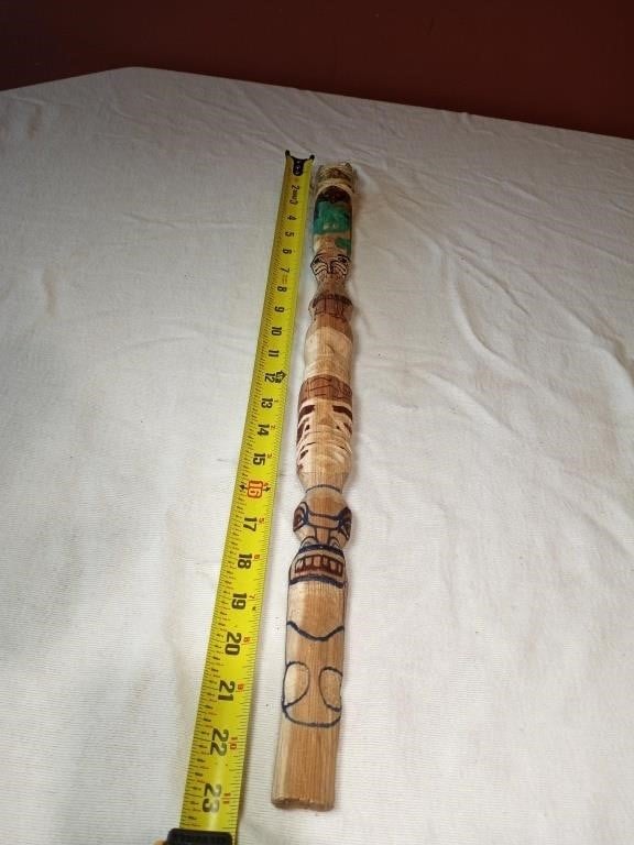 Carved Totem Stick