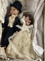 Pair Of Adorable Wedding Couple Dolls