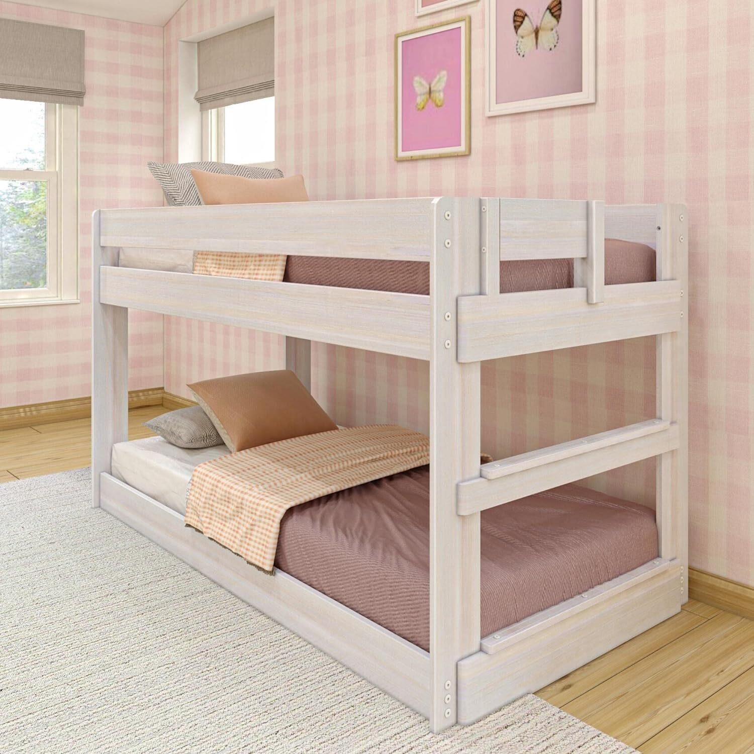 Twin-Twin Max & Lily Low Bunk  White
