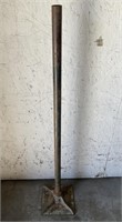 43" Tall Metal Handle Tamper W/ 8"x8” Head No
